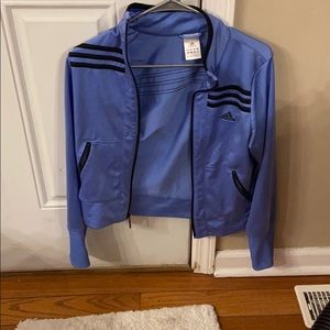 An blue adidas jacket